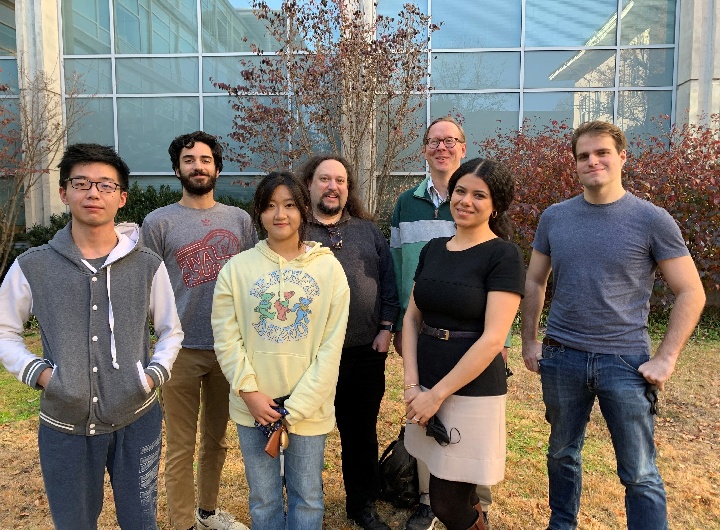 picture of seven people in lab group